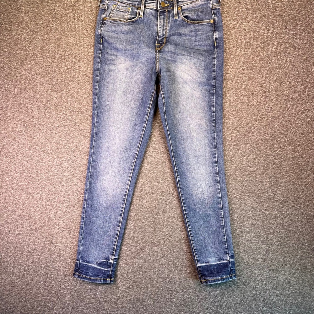 Mossimo Jeans Womens 8R Light Wash High Rise Skinny Power Stretch Denim 28x27.5‎